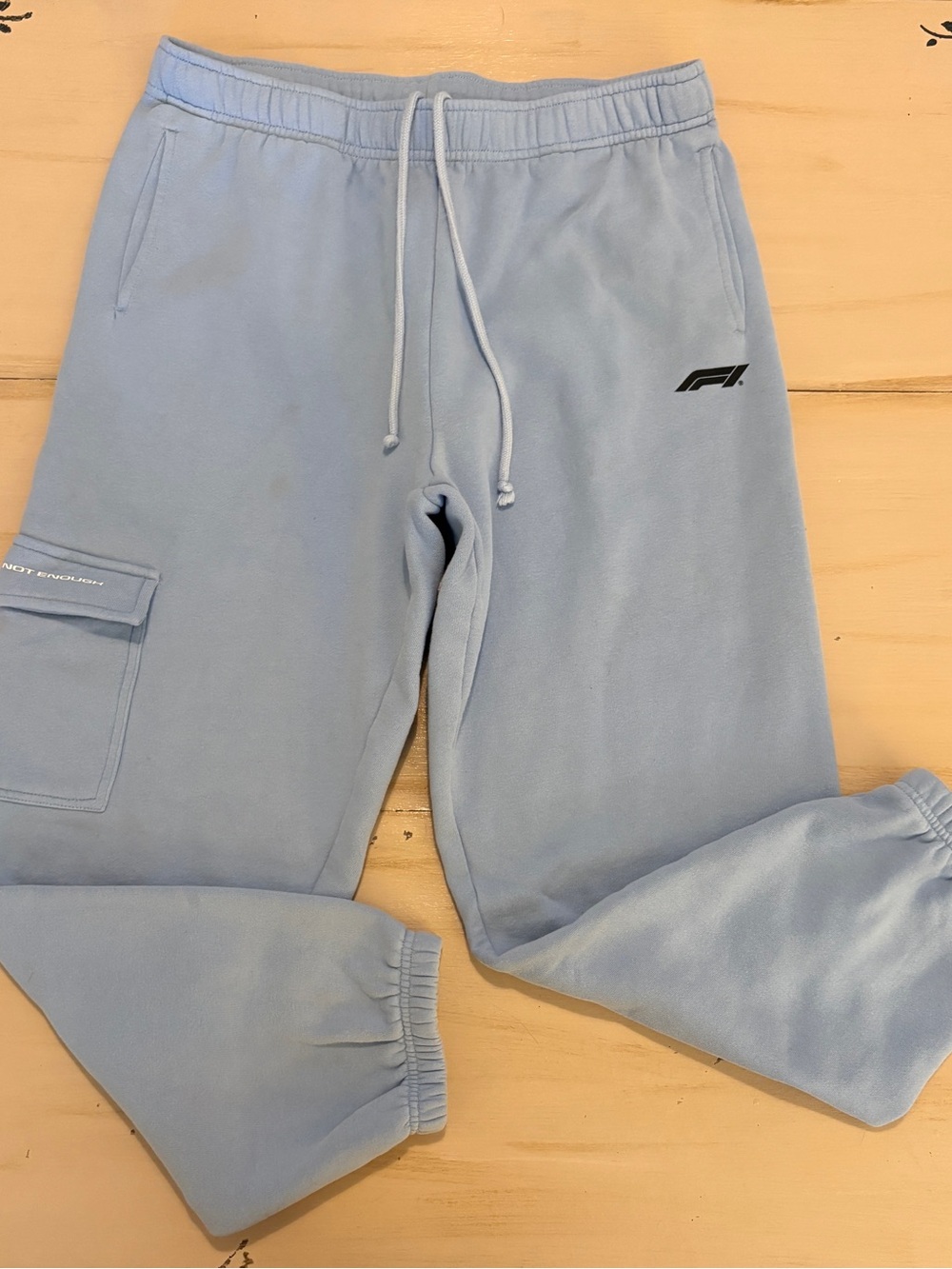 PacSun Pale Blue Cargo Joggers with Drawstring Waist